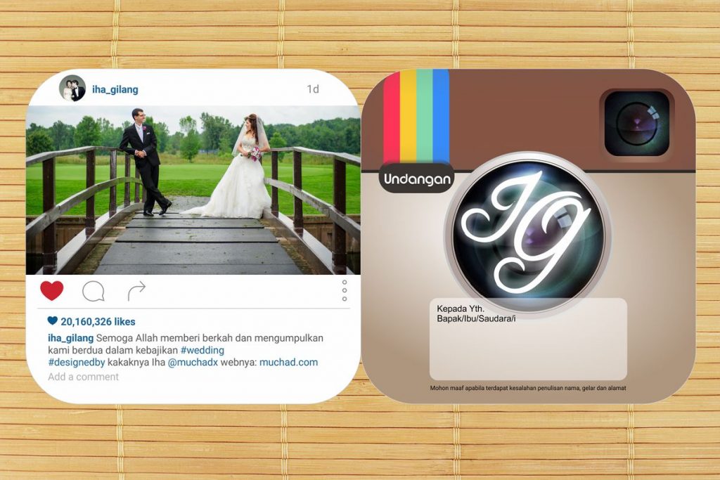 desain undangan unik model instagram by muchad